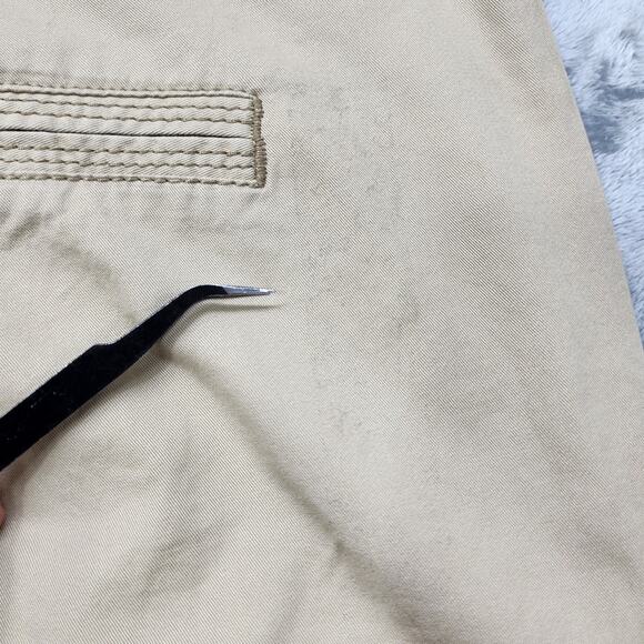 Maurices Pants Womens 20 LONG Tan Khaki Stretch Cotton Mid Rise Bootcut Flare - Picture 5 of 13